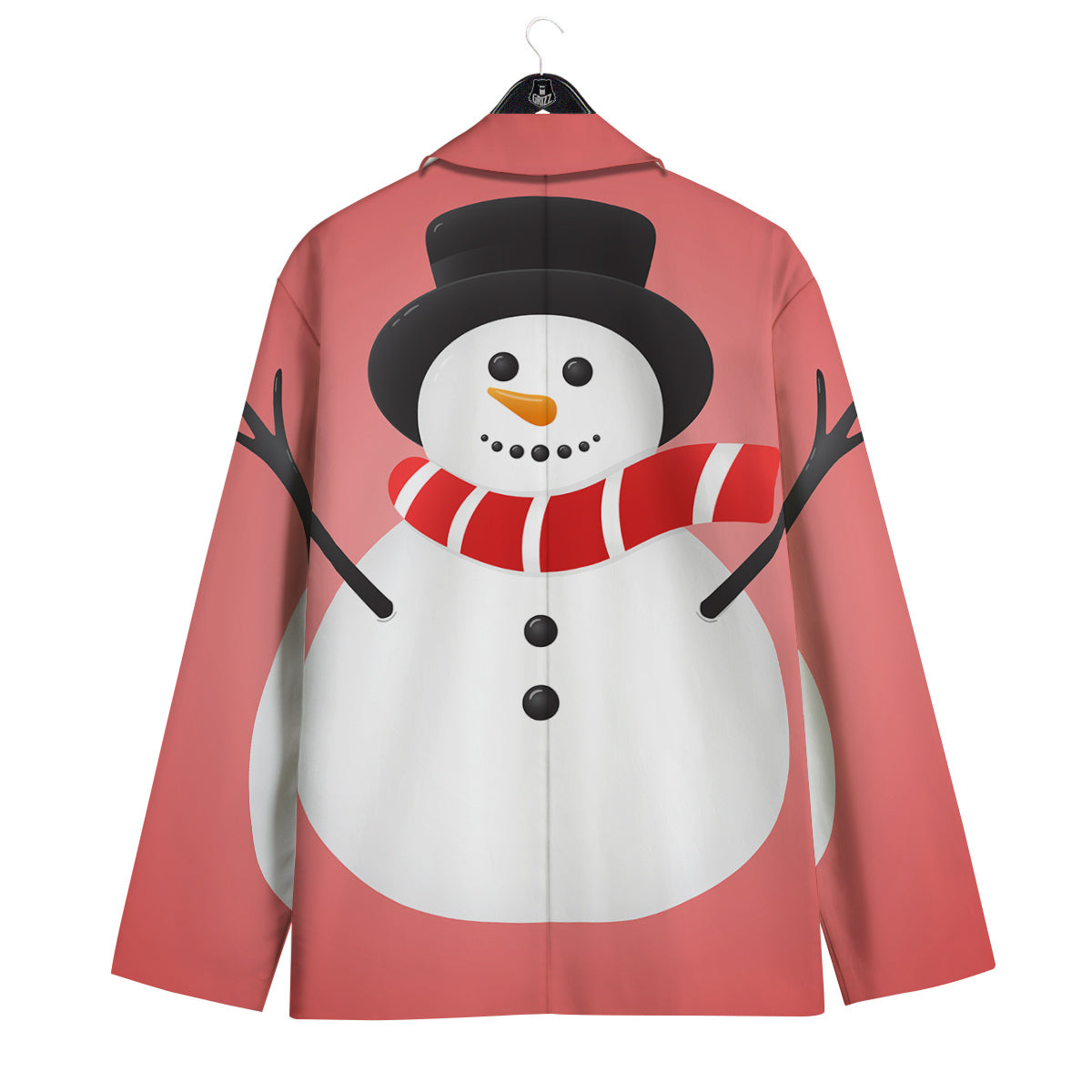 Snowman Cute Print Men's Sport Coat-grizzshop