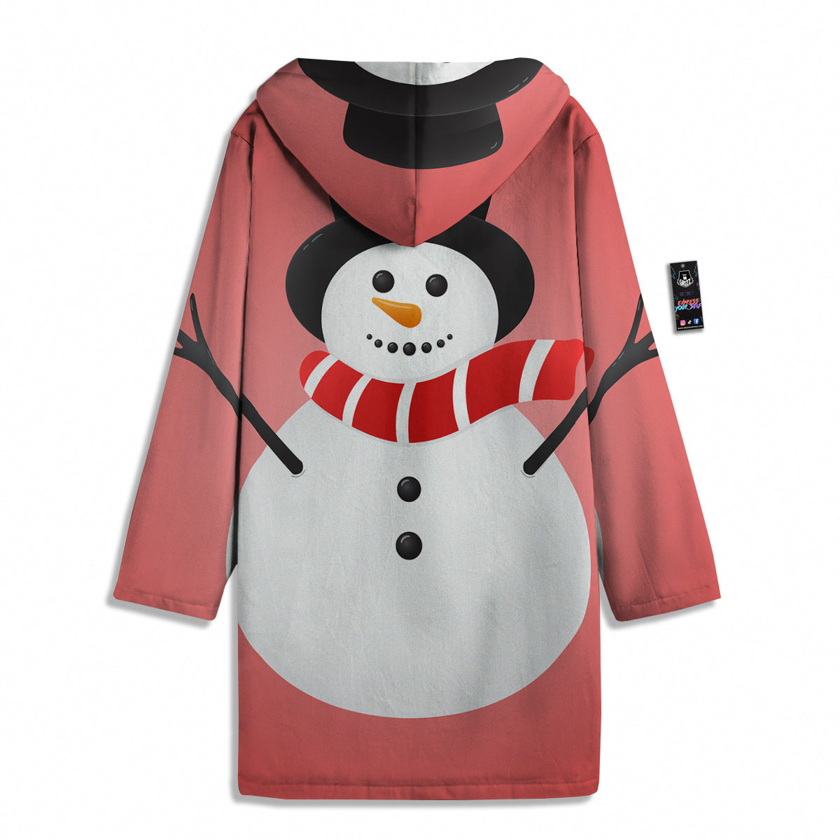 Snowman Cute Print Men's Windbreaker Jacket-grizzshop