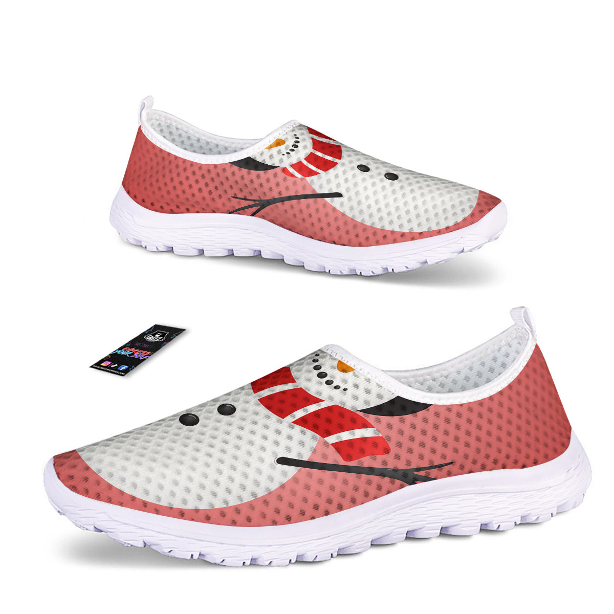 Snowman Cute Print Nurse Shoes-grizzshop