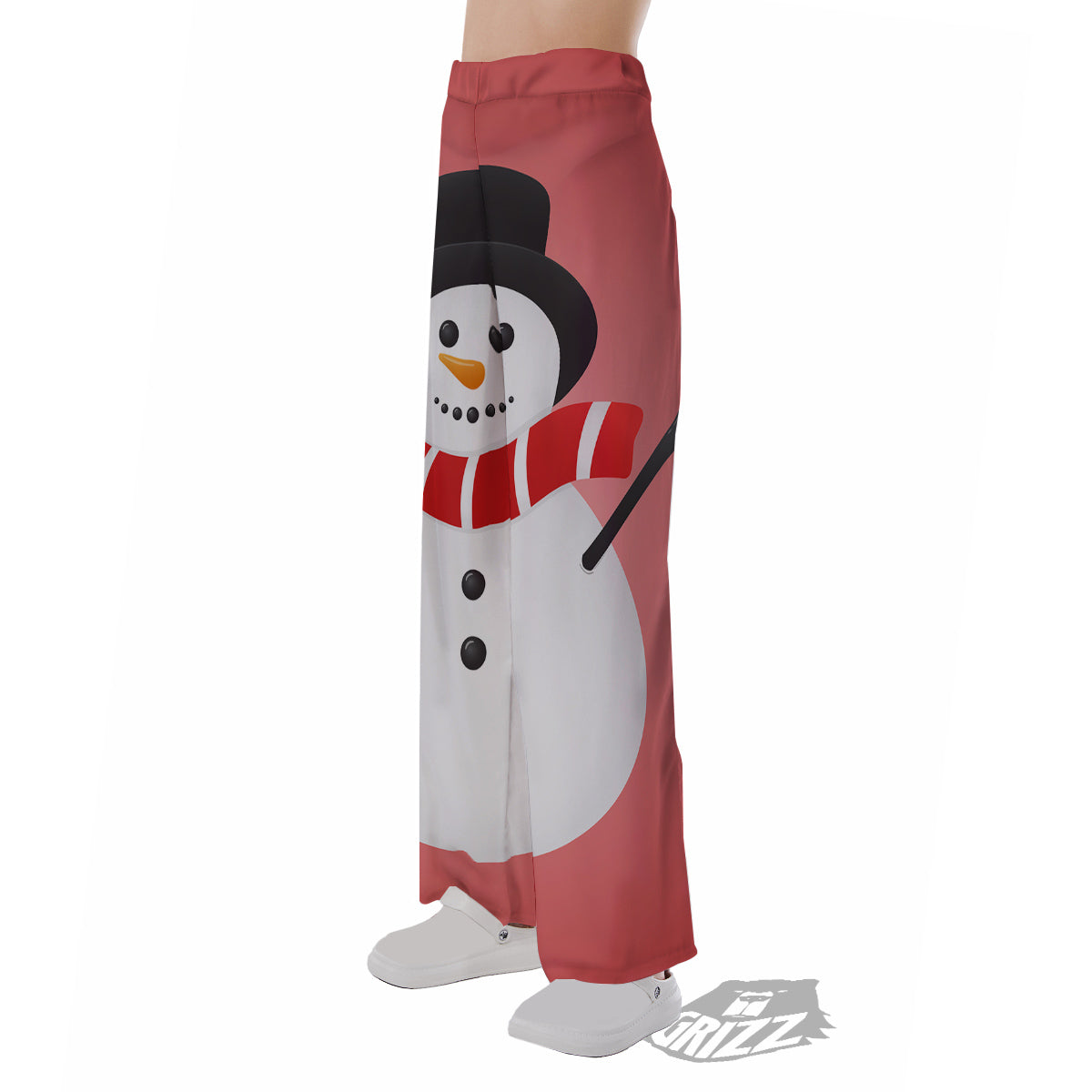 Snowman Cute Print Pajama Pants-grizzshop