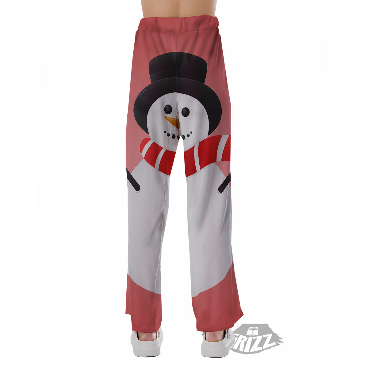 Snowman Cute Print Pajama Pants-grizzshop