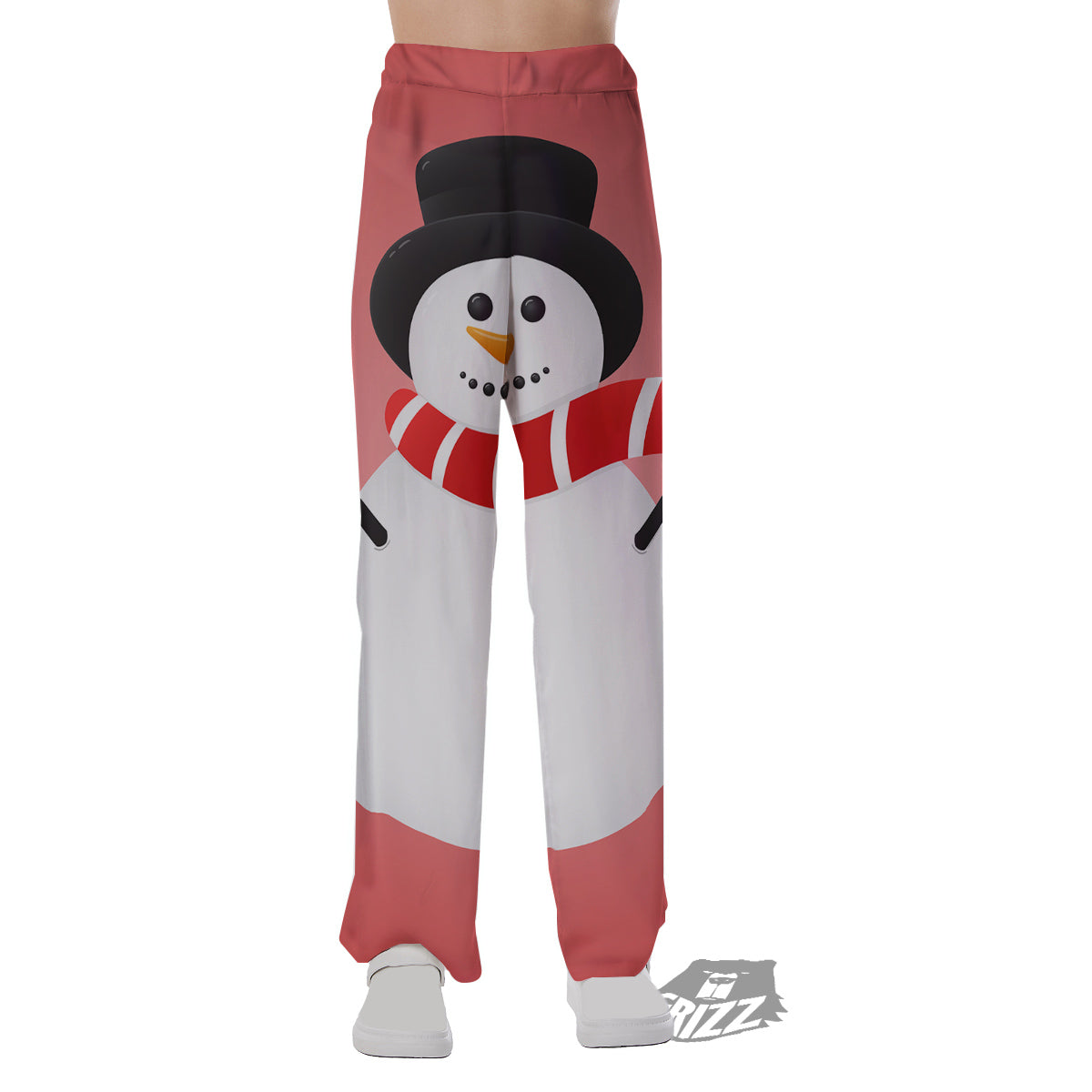 Snowman Cute Print Pajama Pants-grizzshop