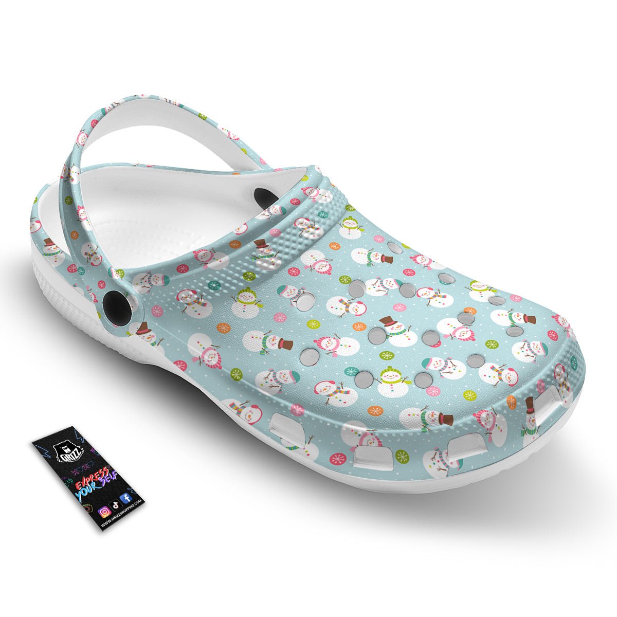 Snowman Cute Print Pattern Clog-grizzshop