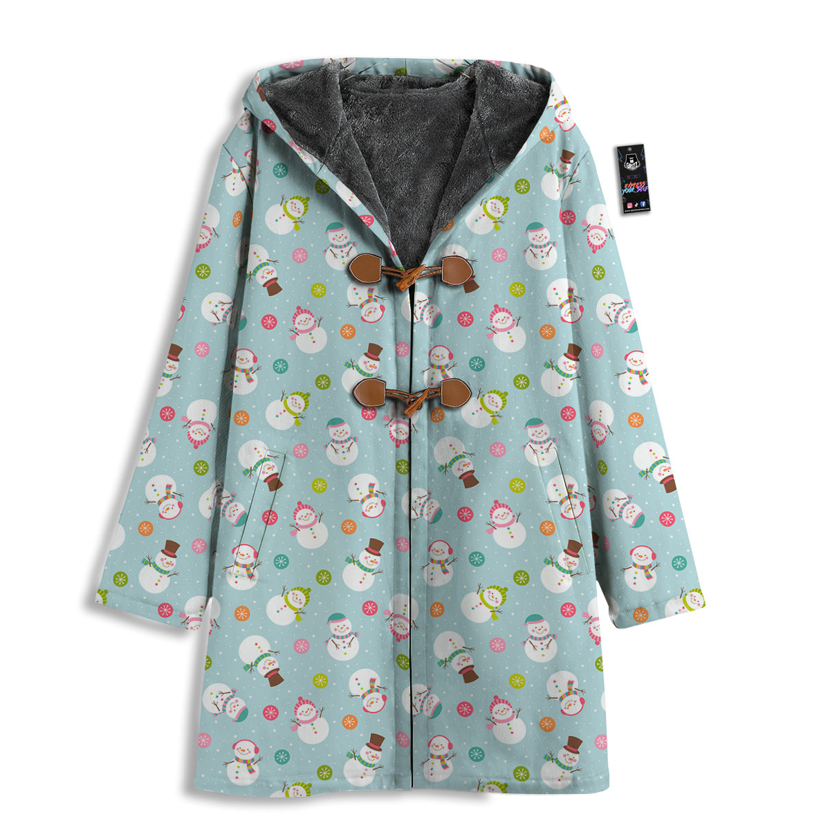 Snowman Cute Print Pattern Men's Windbreaker Jacket-grizzshop