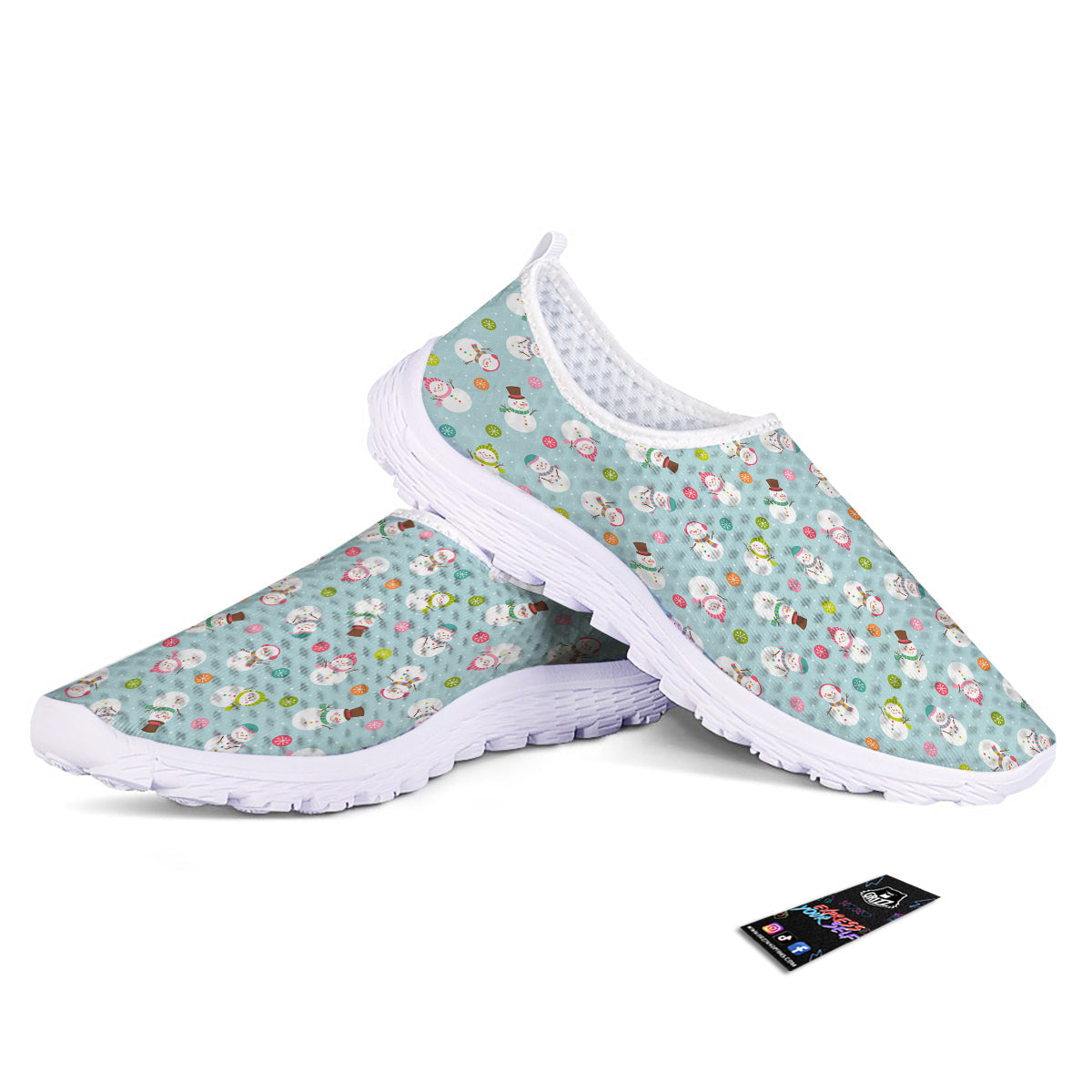 Snowman Cute Print Pattern Nurse Shoes-grizzshop