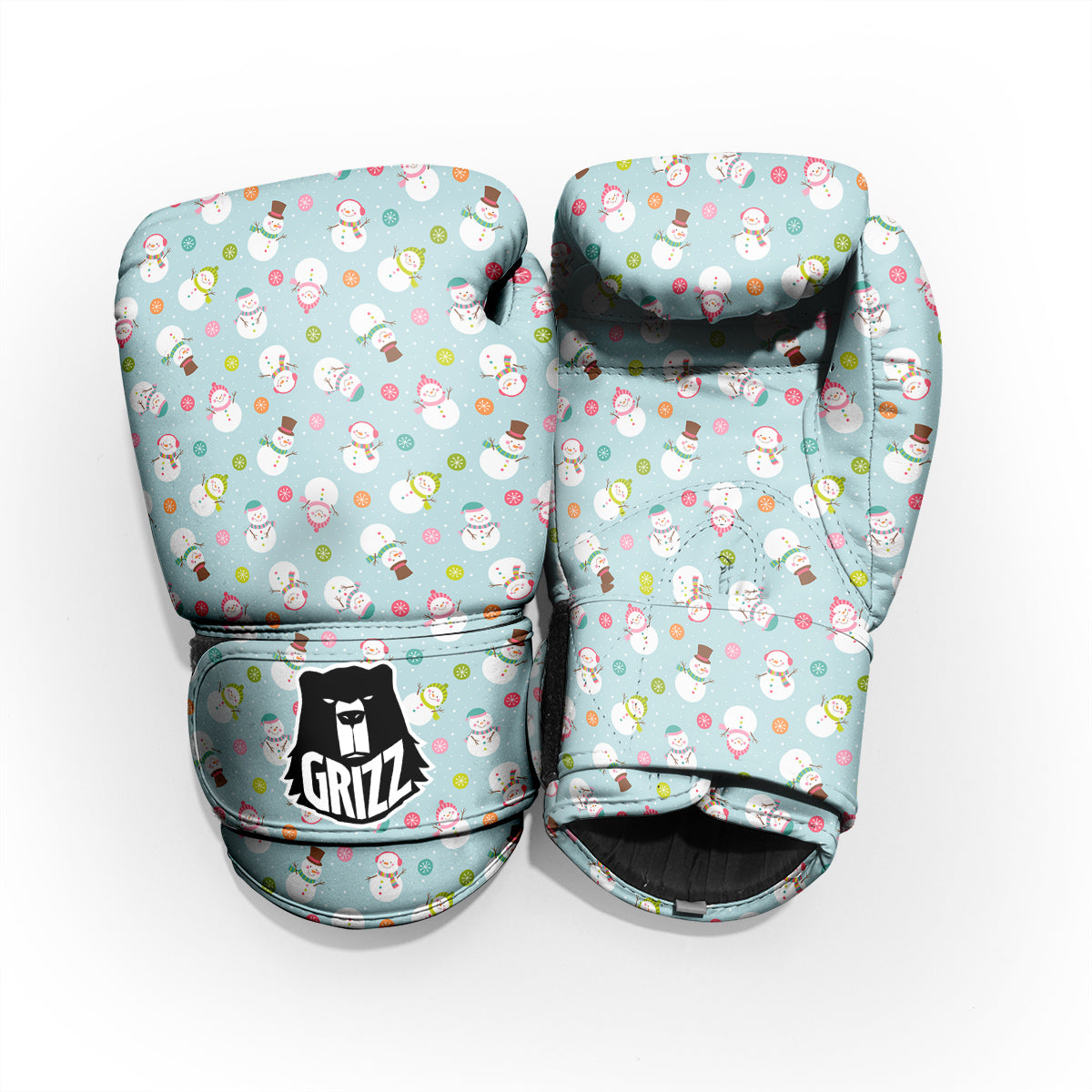 Snowman Cute Print Pattern Pro Boxing Glove