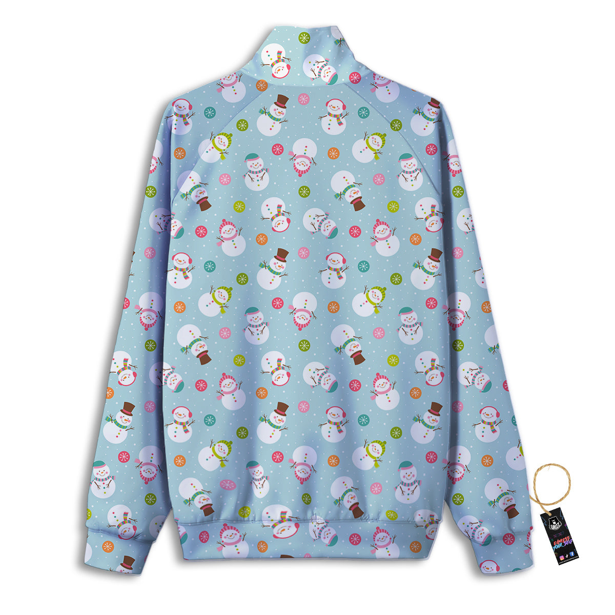 Snowman Cute Print Pattern Track Jacket-grizzshop