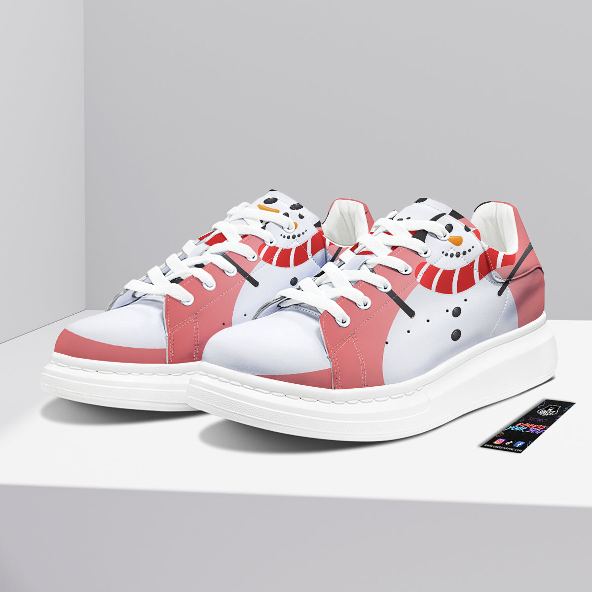 Snowman Cute Print Platform Shoes-grizzshop