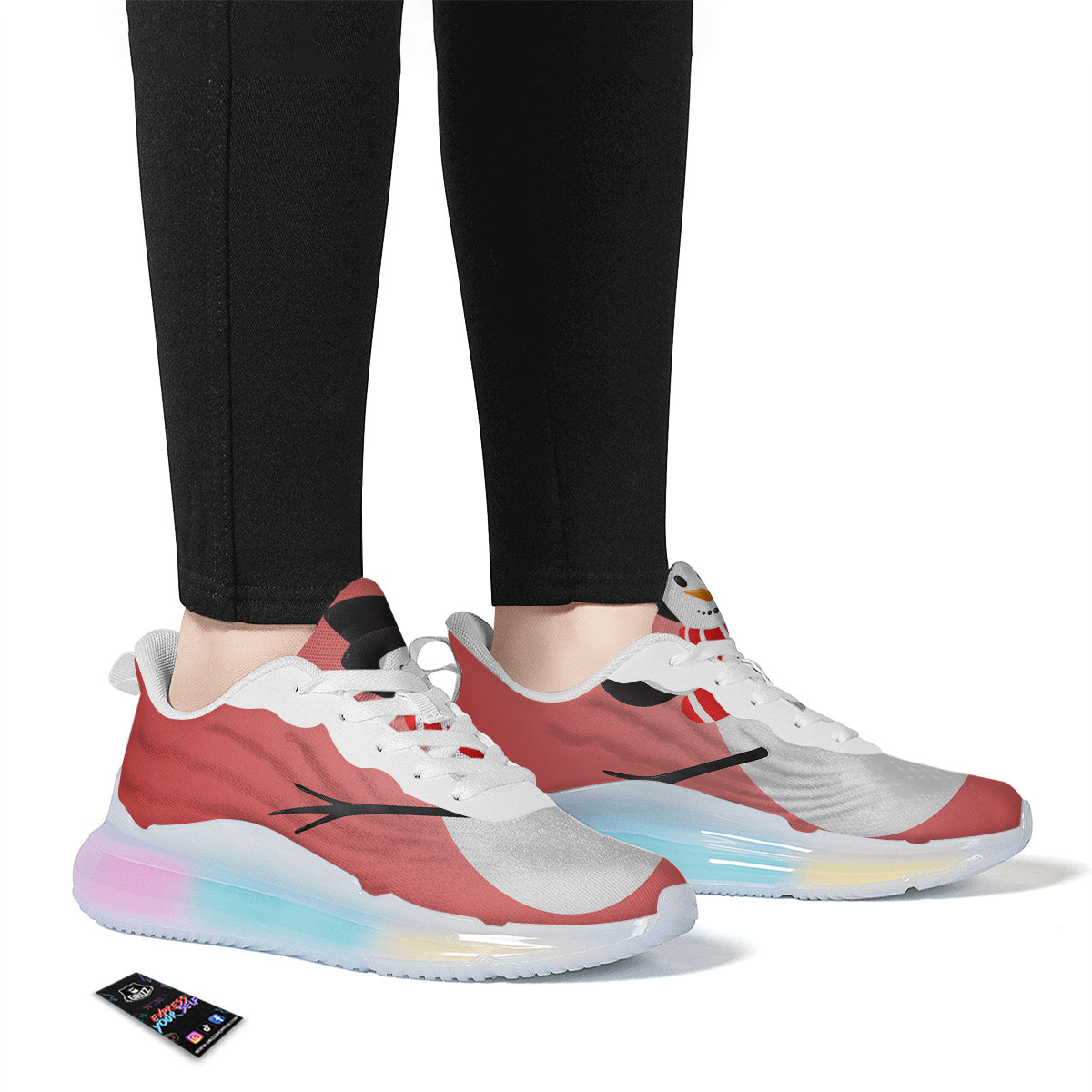 Snowman Cute Print Running Sneakers-grizzshop