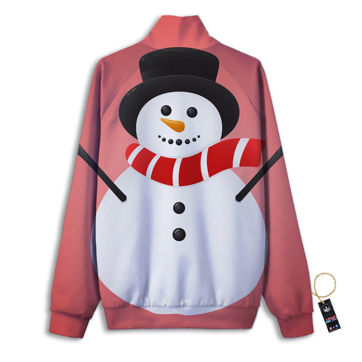 Snowman Cute Print Track Jacket-grizzshop