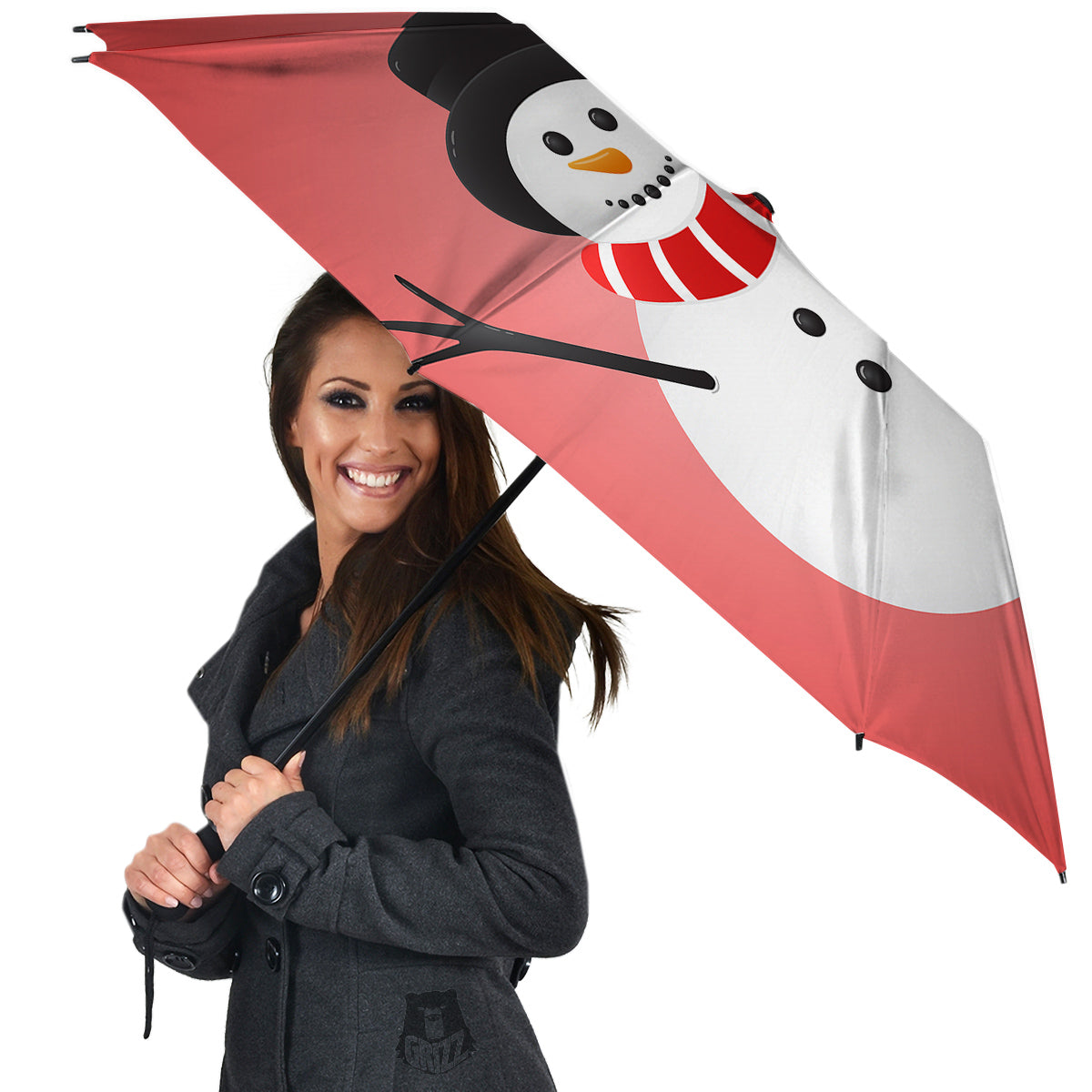Snowman Cute Print Umbrella-grizzshop