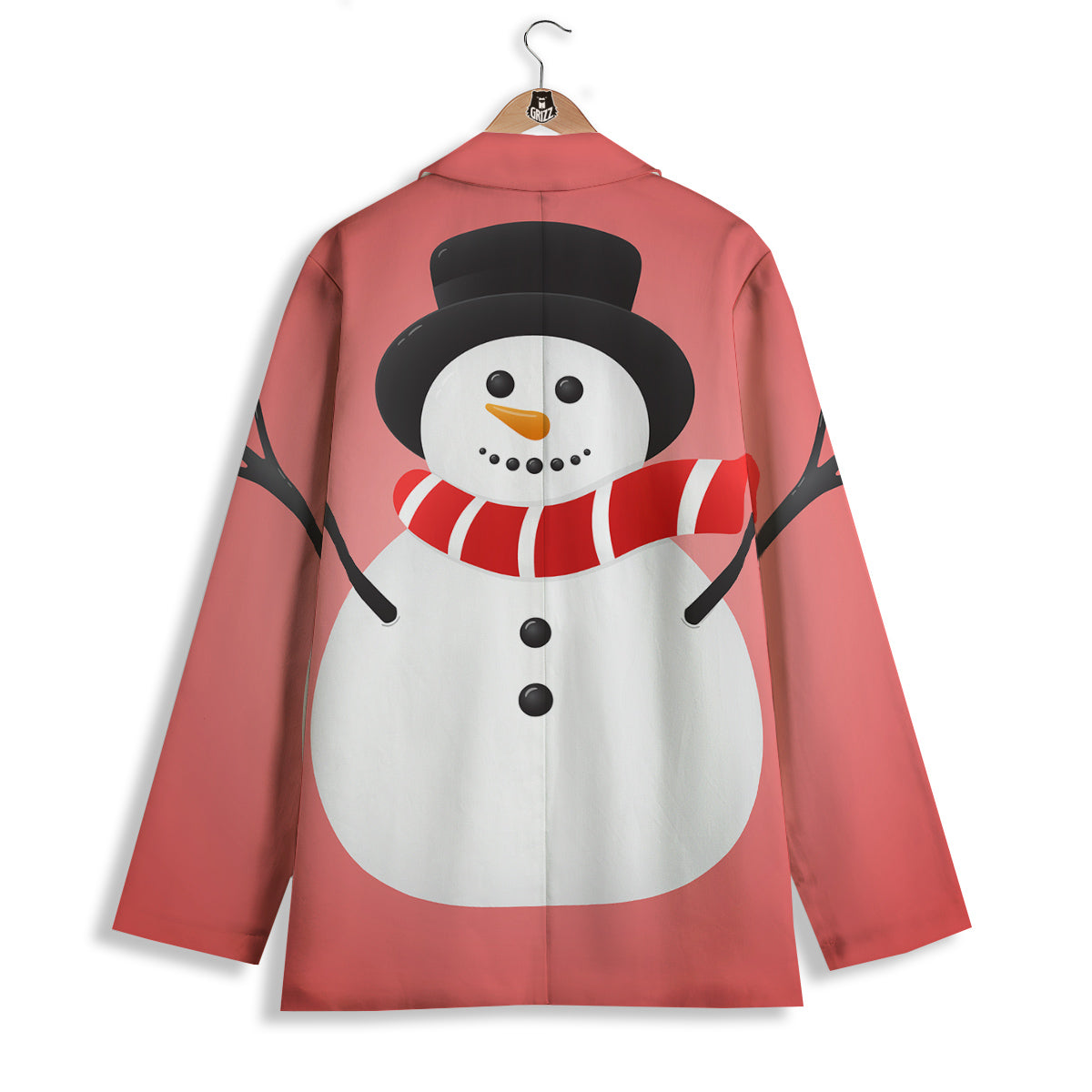 Snowman Cute Print Women's Blazer-grizzshop