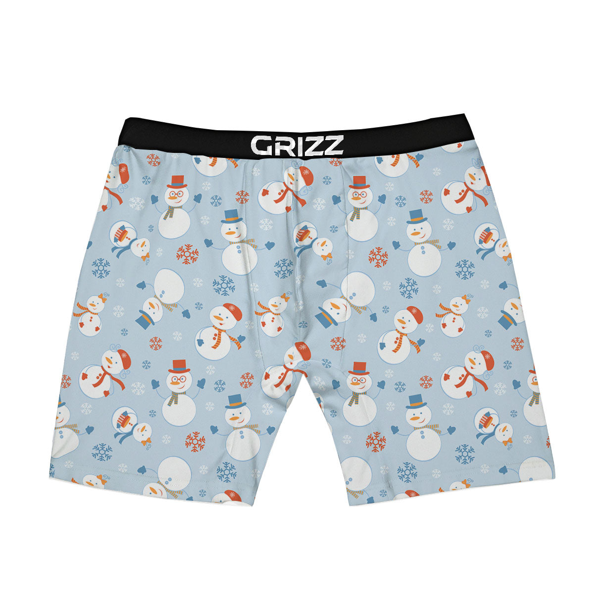 Snowman Holiday Print Pattern Boxer Briefs-grizzshop