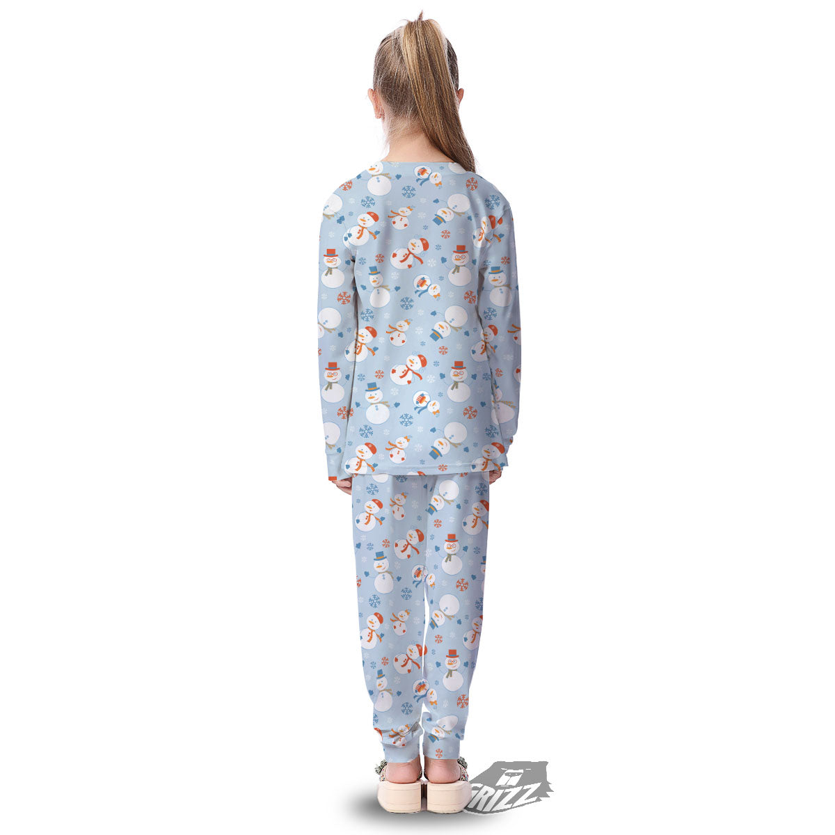 Snowman Holiday Print Pattern Kid's Pajamas-grizzshop