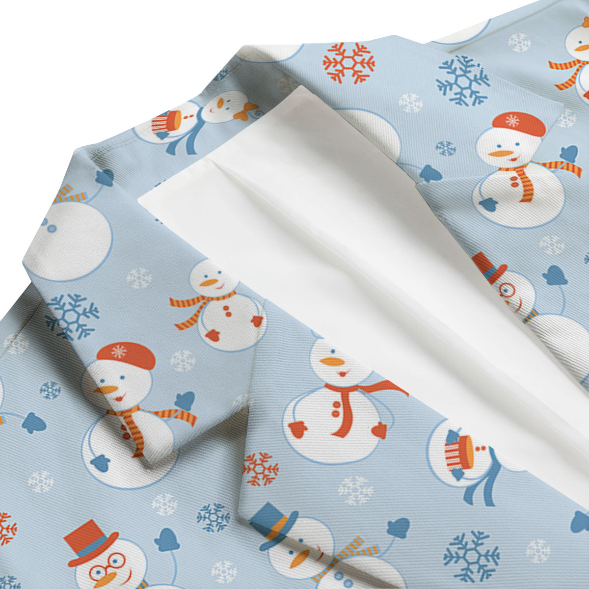 Snowman Holiday Print Pattern Men's Blazer-grizzshop