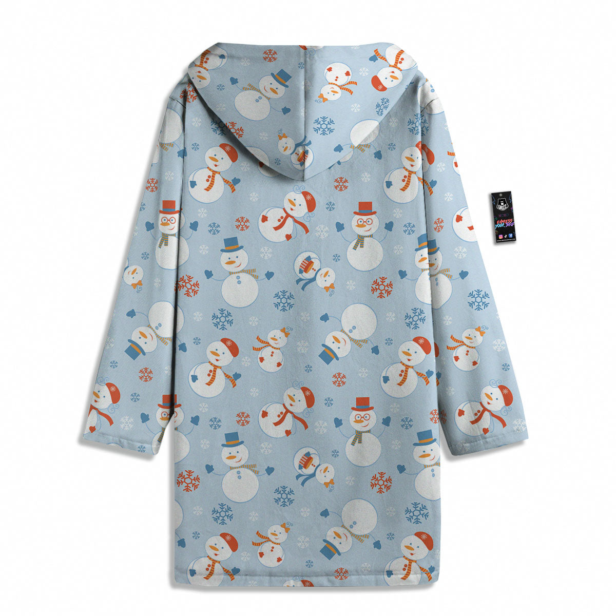 Snowman Holiday Print Pattern Men's Windbreaker Jacket-grizzshop