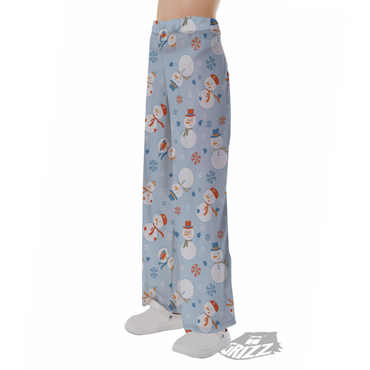 Snowman Holiday Print Pattern Pajama Pants-grizzshop