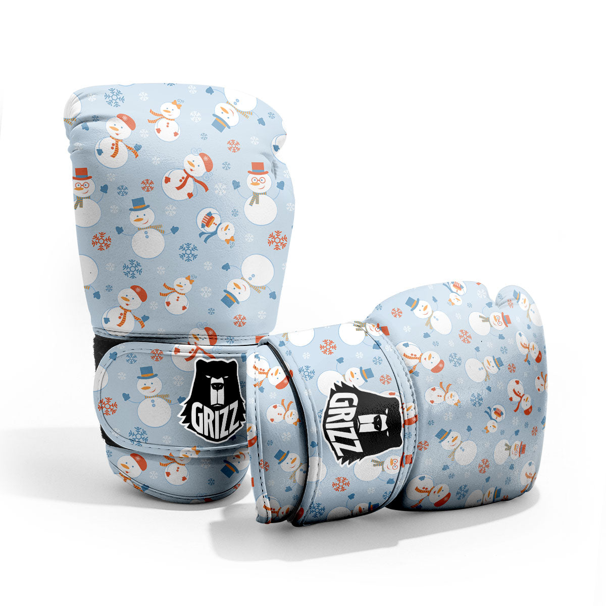 Snowman Holiday Print Pattern Pro Boxing Glove