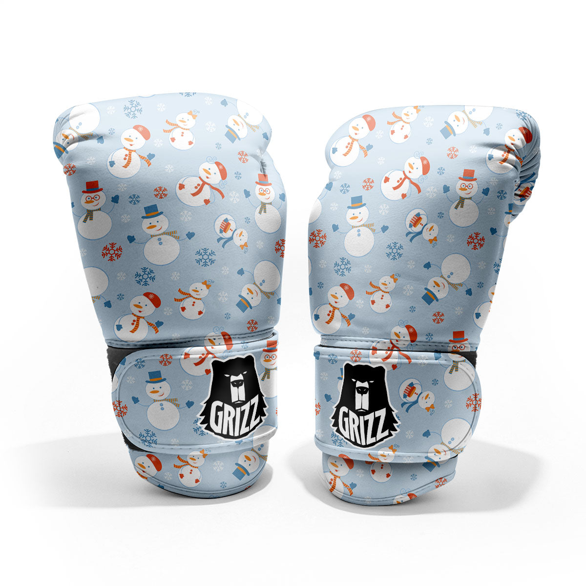 Snowman Holiday Print Pattern Pro Boxing Glove