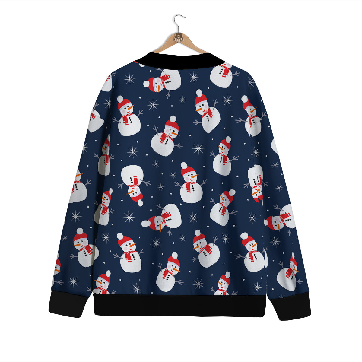 Snowman Print Pattern Cardigan-grizzshop