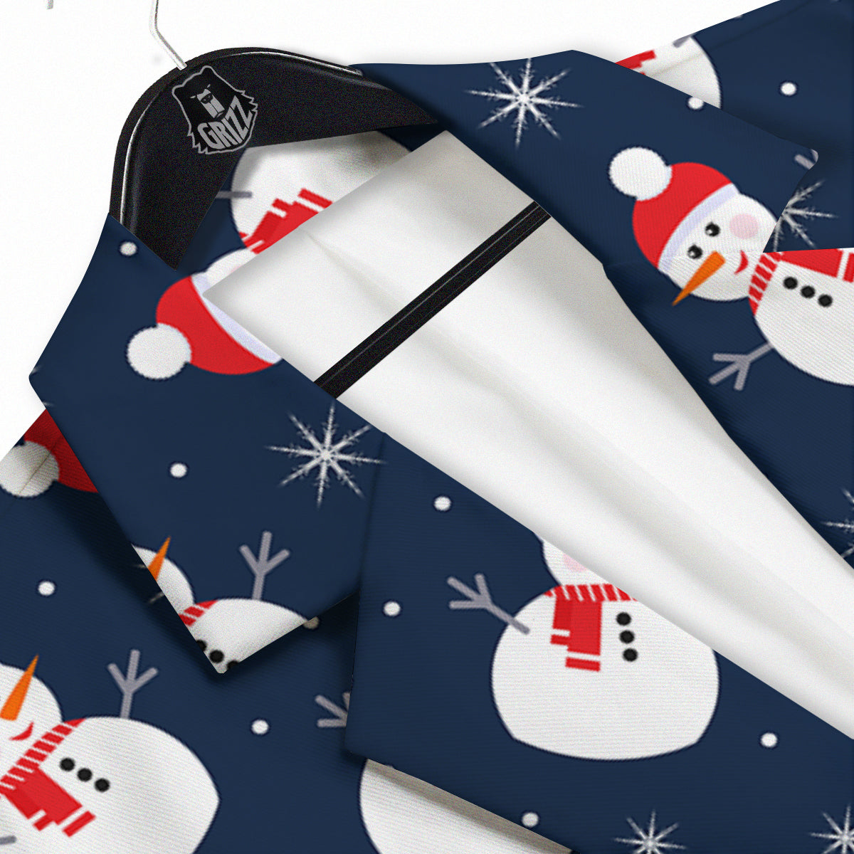 Snowman Print Pattern Men's Sport Coat-grizzshop