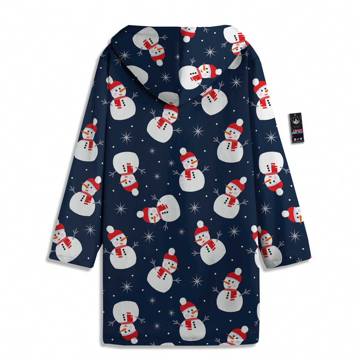 Snowman Print Pattern Men's Windbreaker Jacket-grizzshop