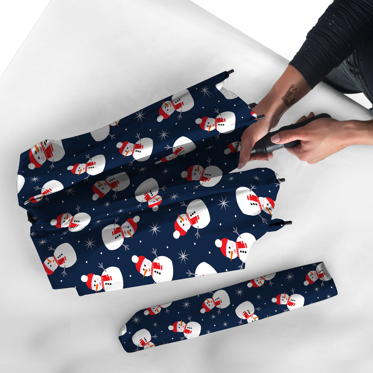 Snowman Print Pattern Umbrella-grizzshop