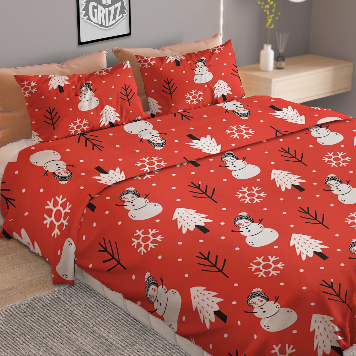 Star White And Black Print Pattern Duvet Cover Bedding Set