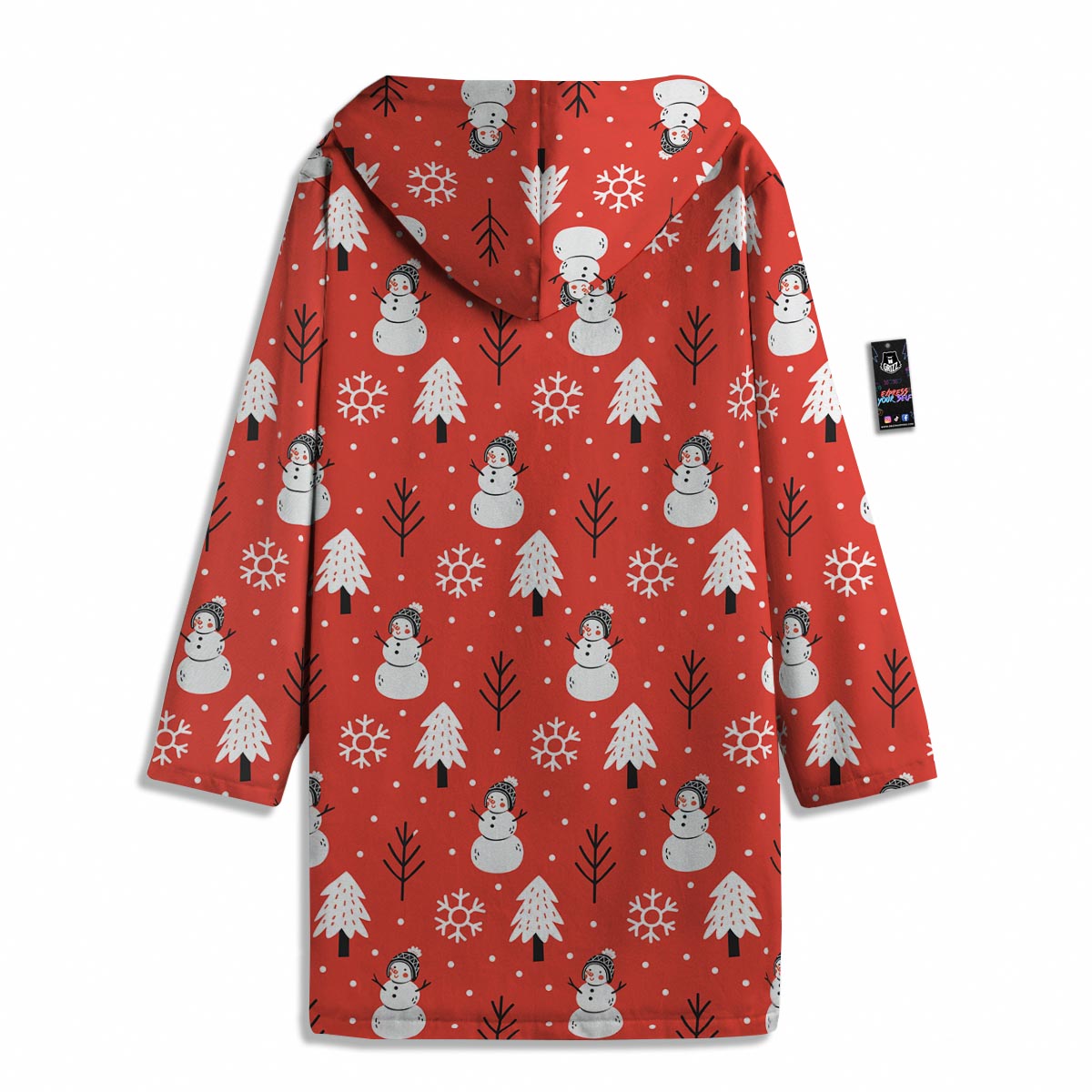 Snowman Red Print Pattern Men's Windbreaker Jacket-grizzshop