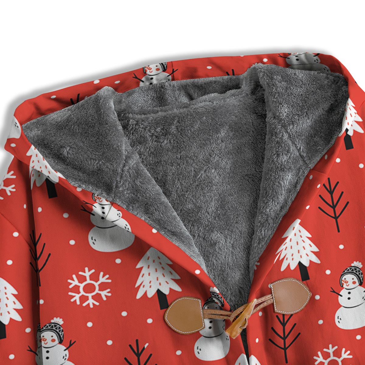 Snowman Red Print Pattern Men's Windbreaker Jacket-grizzshop