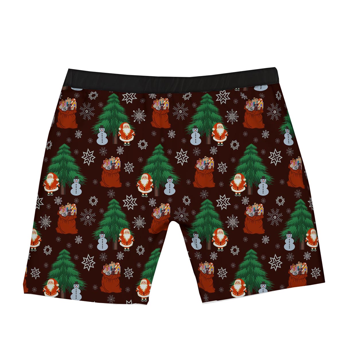 Snowman Santa Print Pattern Boxer Briefs-grizzshop