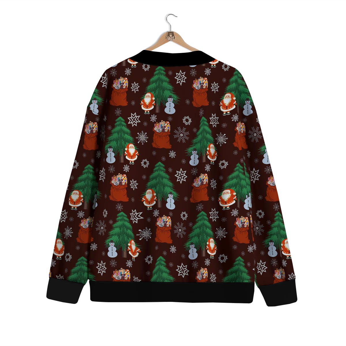 Snowman Santa Print Pattern Cardigan-grizzshop