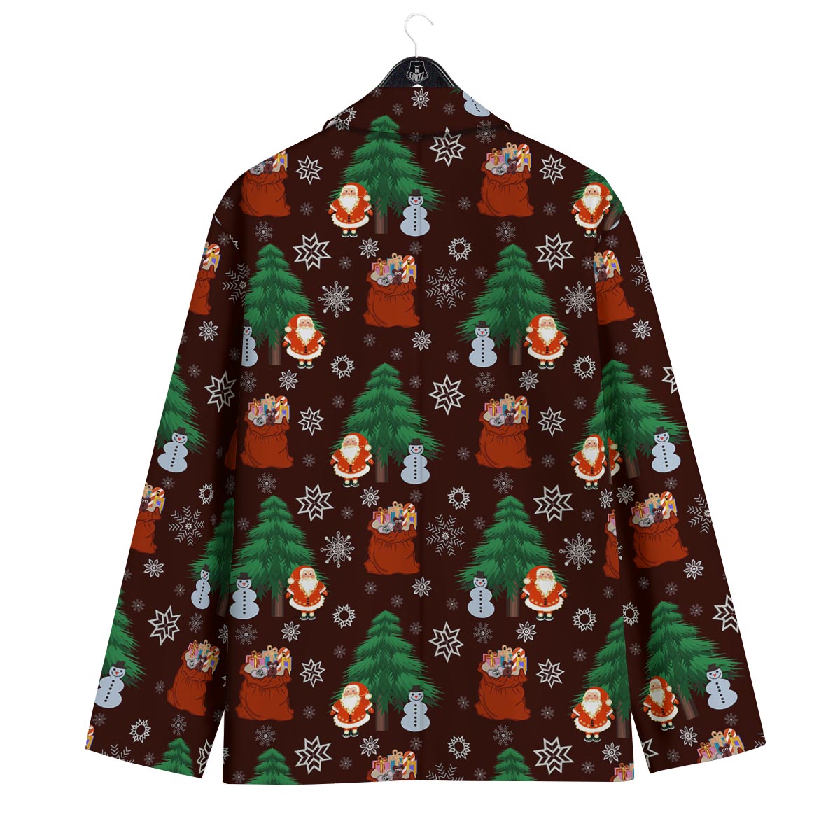 Snowman Santa Print Pattern Men's Sport Coat-grizzshop