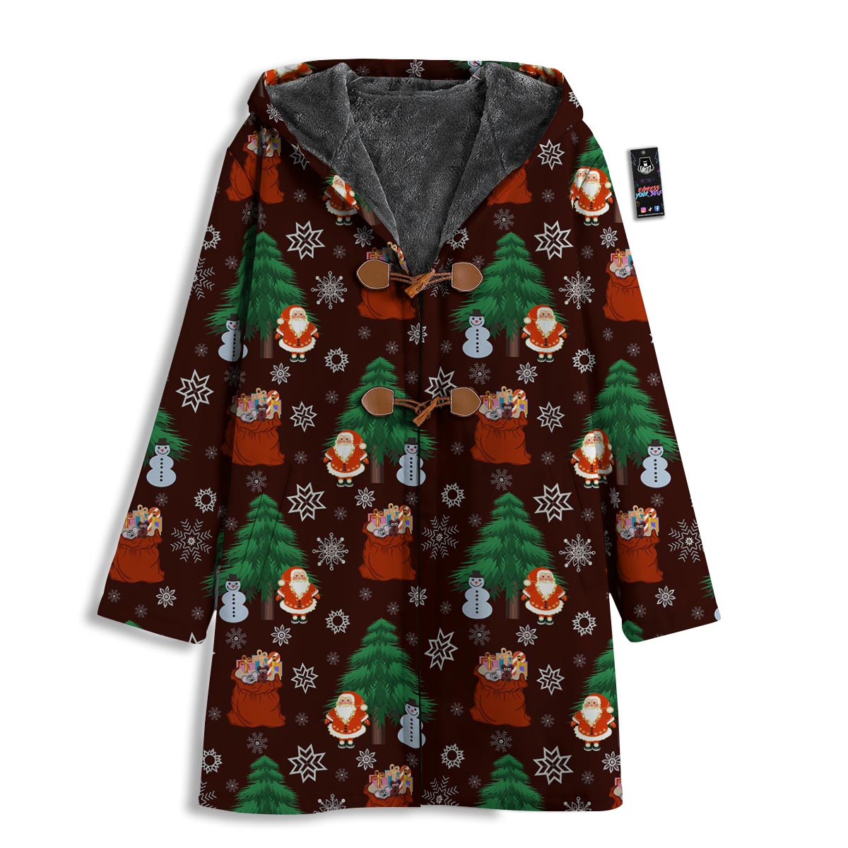 Snowman Santa Print Pattern Men's Windbreaker Jacket-grizzshop