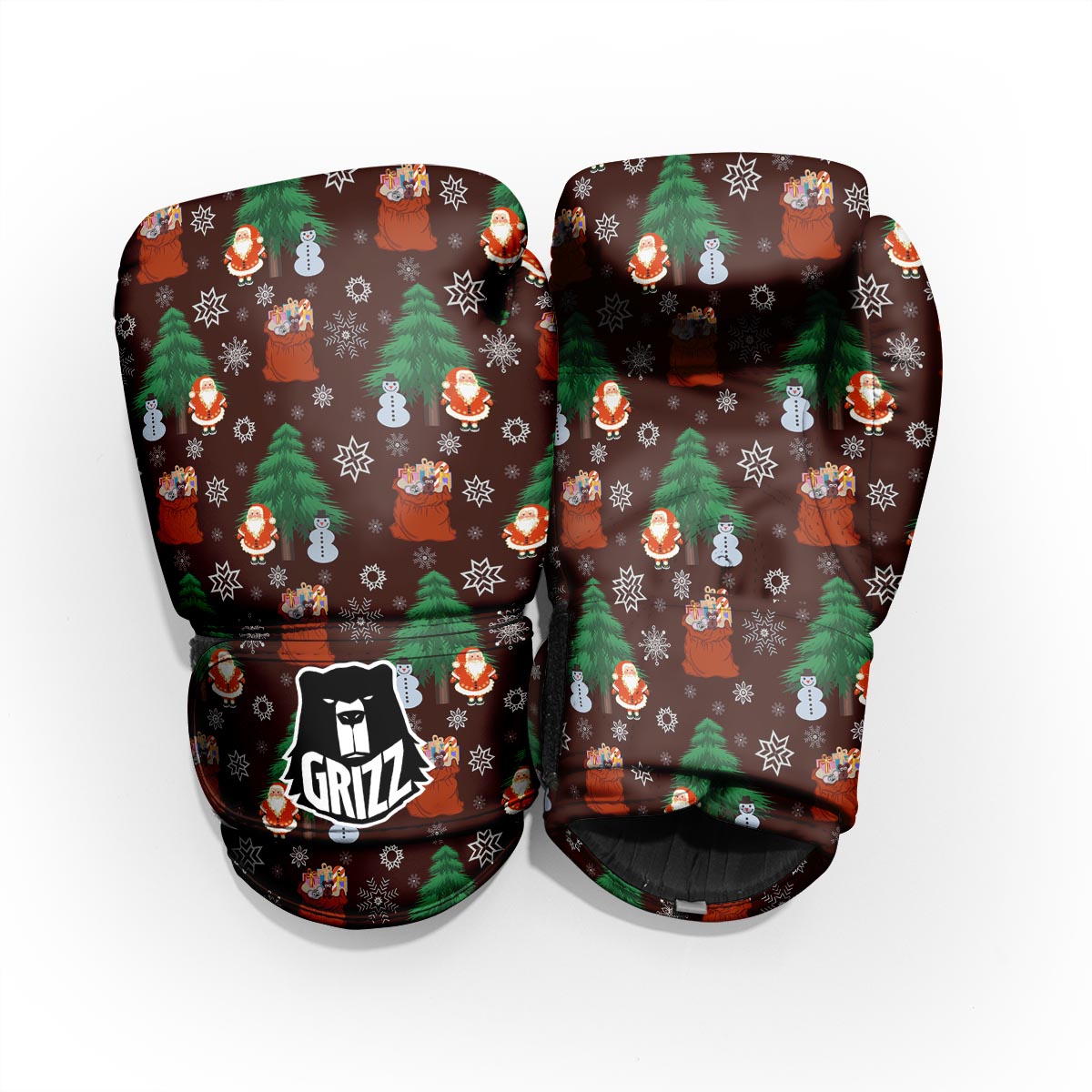 Snowman Santa Print Pattern Pro Boxing Glove