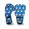 Snowman Snowflake Pattern Print Boxing Gloves-grizzshop