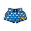 Snowman Snowflake Pattern Print Muay Thai Boxing Shorts-grizzshop