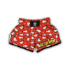 Snowman Snowflake Print Pattern Muay Thai Boxing Shorts-grizzshop