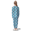 Snowman Teal Print Pattern Kid's Pajamas-grizzshop