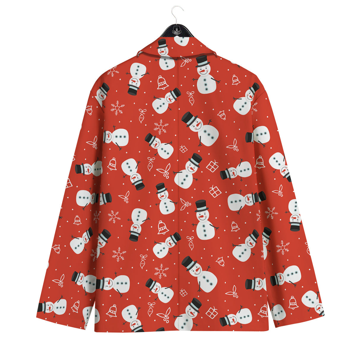 Snowman Xmas Print Pattern Men's Sport Coat-grizzshop