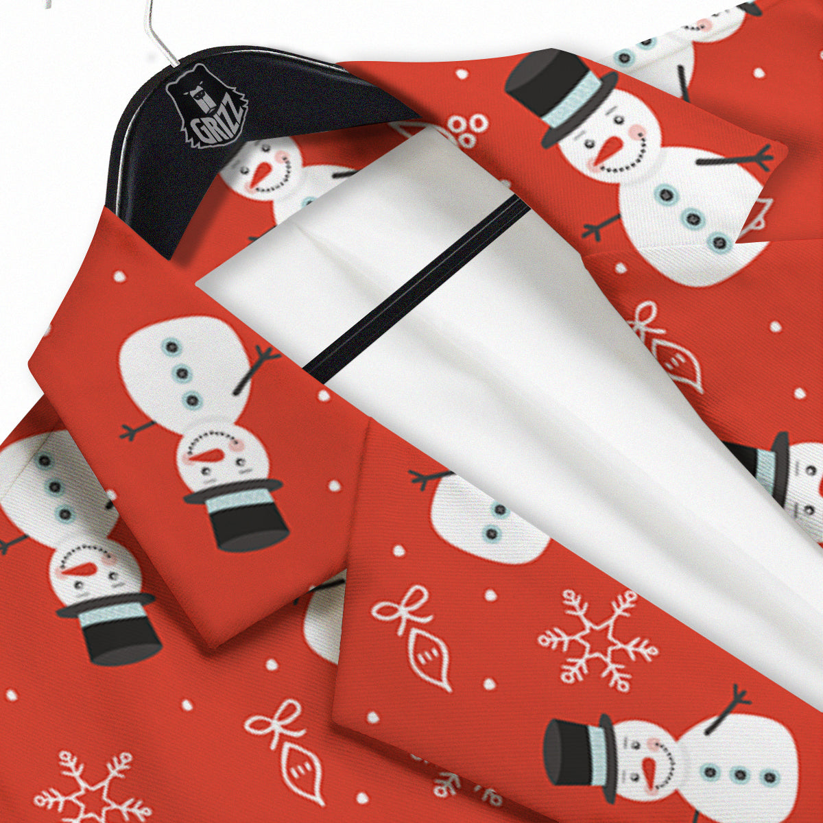 Snowman Xmas Print Pattern Men's Sport Coat-grizzshop