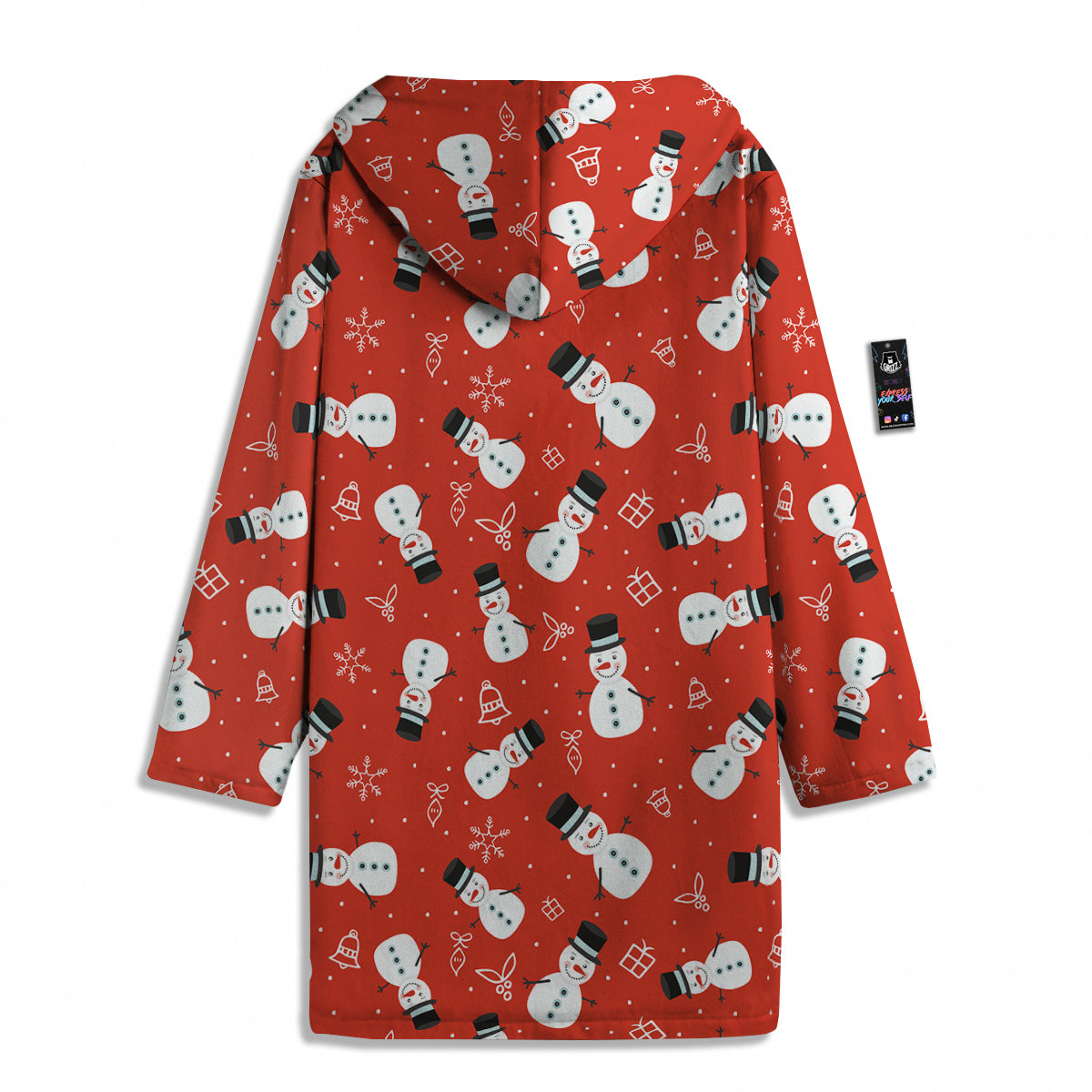 Snowman Xmas Print Pattern Men's Windbreaker Jacket-grizzshop