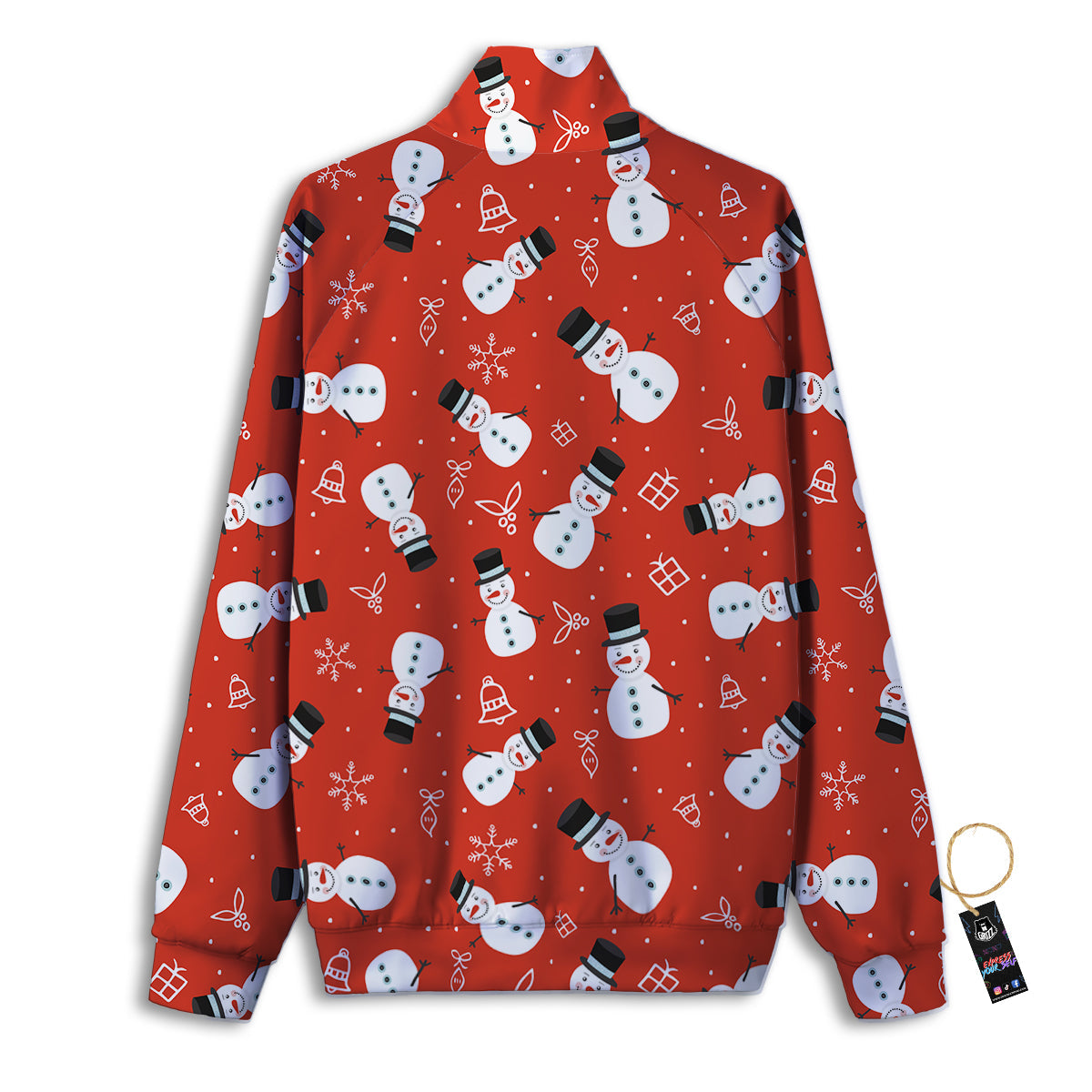 Snowman Xmas Print Pattern Track Jacket-grizzshop