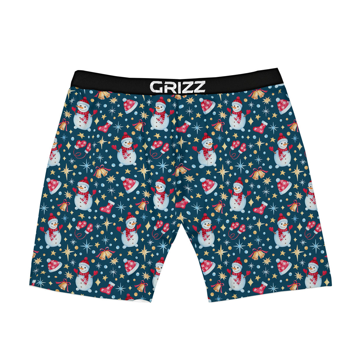 Snowman Christmas Print Pattern Boxer Briefs