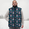 Snowman Christmas Print Pattern Down Vest