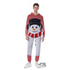 Snowman Cute Print Men's Jumpsuit-grizzshop