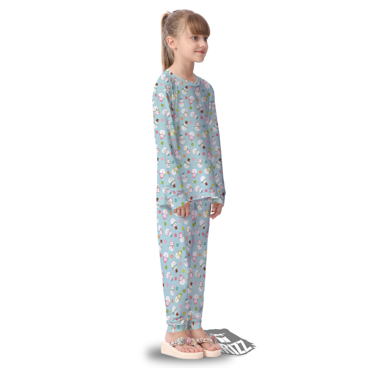 Snowman Cute Print Pattern Kid's Pajamas-grizzshop