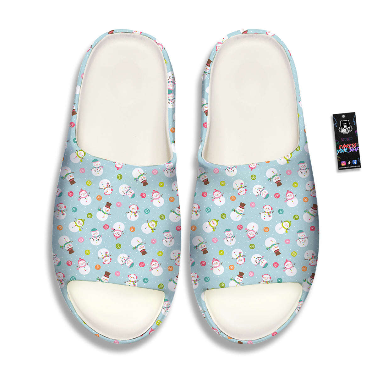 Snowman Cute Print Pattern Sandals-grizzshop