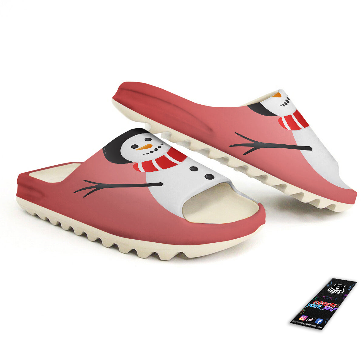 Snowman Cute Print Sandals-grizzshop