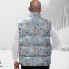 Snowman Holiday Print Pattern Down Vest